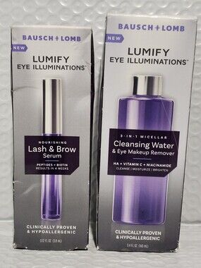 Bausch + Lomb Lumify Eye Illuminations Lash & Brow Serum & Cleansing Water
